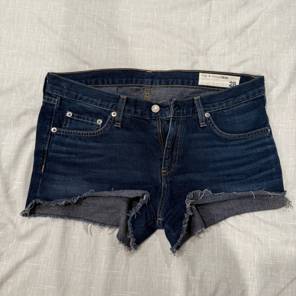Rag & bone Low Rise Cut Off Jean Shorts